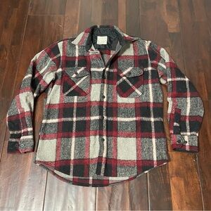 Michael Richard’s Wool Blend Coat Men’s Medium Black Red Gray Vintage